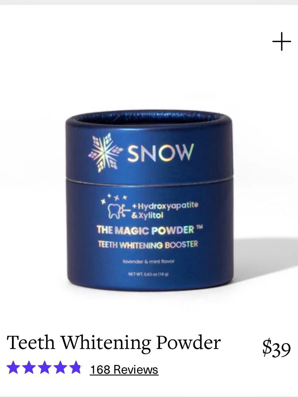 Snow-The Magic Powder Teeth Whitening Booster - Iridescent Lavender & Mint